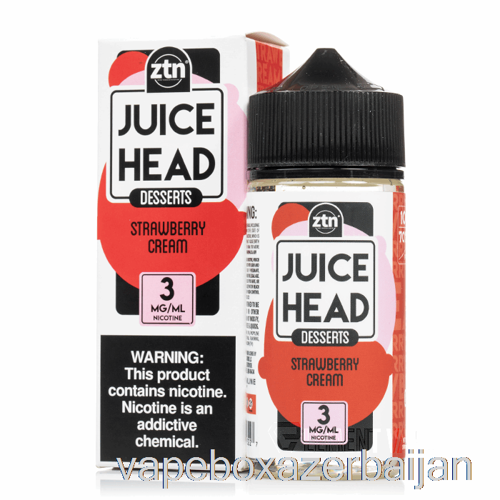 Vape Baku Strawberry Cream - Juice Head - 100mL 0mg